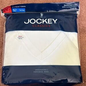 Jockey Classics White V-Neck T-Shirts XLT